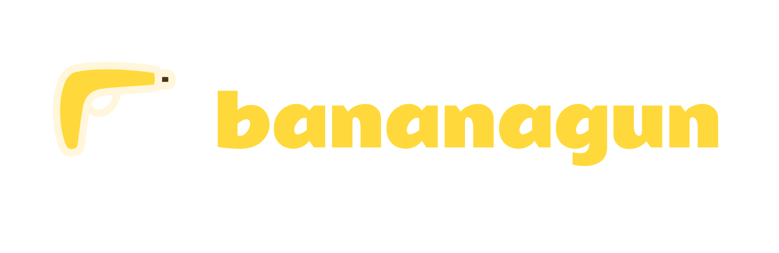 Bananagun logo for dark backgrounds